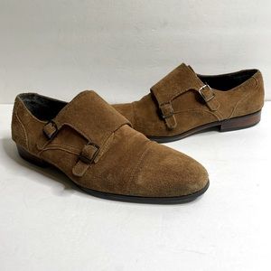 ASOS TOPMAN Double monk strap brown loafers size 43 US 10